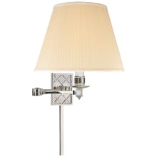 Gene 15" High Plug-In Wall Sconce with Silk Shade