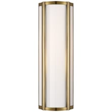 Basil 16" High Wall Sconce with White Glass Shade