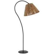 Dume 63" Tall Arc Floor Lamp with Natural Abaca Shade