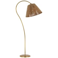 Dume 63" Tall Arc Floor Lamp with Natural Abaca Shade