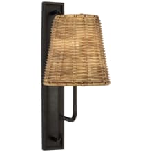 Rui 20" Tall Wall Sconce with Natural Wicker Shade
