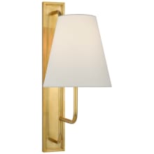 Rui 20" Tall Wall Sconce with White Linen Shade