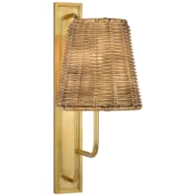 Rui 20" Tall Wall Sconce with Natural Wicker Shade