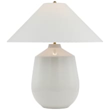Lillis 27" Tall Vase Table Lamp with White Linen Shade