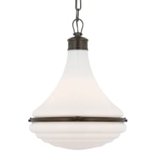 Wesley 15" Wide Pendant with Frosted Glass Shade