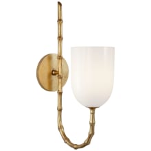 Edgemere 16" High Wall Sconce with White Glass Shade