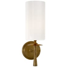 Drunmore 14-1/4" High Wall Sconce with White Glass Shade