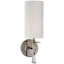 Drunmore 14-1/4" High Wall Sconce with Linen Shade