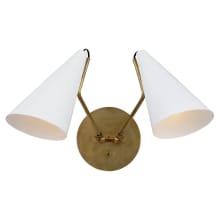 Clemente 16-3/4" Wide Wall Sconce with Metal Shade