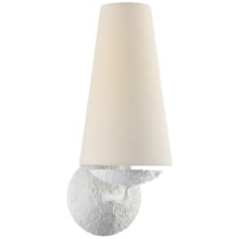 Fontaine 14-1/4" High Wall Sconce with Linen Shade