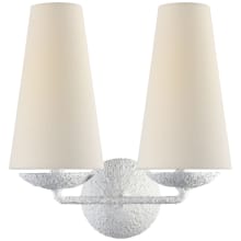Fontaine 13-1/4" Wide Wall Sconce with Linen Shade