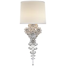 Claret 23-1/2" High Wall Sconce with Linen Shade