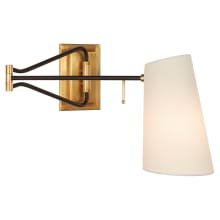 Keil 10" Swing Arm Wall Light with Linen Shade by AERIN
