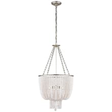 Jacqueline 19" Chandelier with Draped White Glass by AERIN