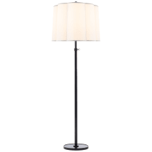 Simple 80" Floor Lamp with Silk Shade by Barbara Barry