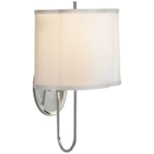 Simple 16" High Wall Sconce with Silk Shade