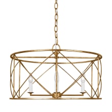 Beatrix 4 Light 22" Wide Taper Candle Drum Chandelier