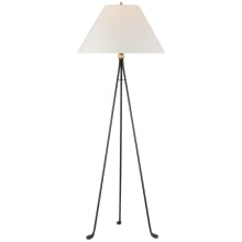 Valley 61" Tall Tripod Floor Lamp with White Linen Shade