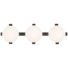 Marisol 3 Light 28" Wide LED Vanity Light with Frosted Glass Shades
