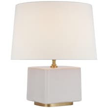 Toco 17" Tall Vase Table Lamp with White Linen Shade