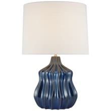 Ebb 30" Tall Vase Table Lamp with White Linen Shade