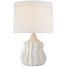Ebb 30" Tall Vase Table Lamp with White Linen Shade