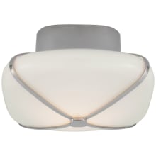 Fondant 8" Wide LED Semi-Flush Square Ceiling Fixture with Frosted Glass Shade