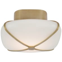 Fondant 8" Wide LED Semi-Flush Square Ceiling Fixture with Frosted Glass Shade