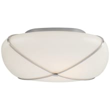 Fondant 14" Wide LED Semi-Flush Square Ceiling Fixture with Frosted Glass Shade
