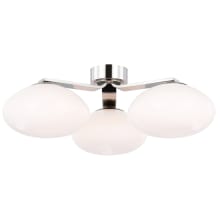 Marisol 3 Light 27" Wide LED Semi-Flush Ceiling Fixture with Frosted Glass Shades