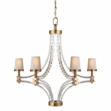 Crystal 34" Shaded Chandelier by E. F. Chapman