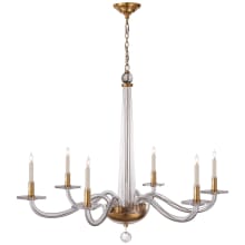 Robinson 38"Large Chandelier with Clear Glass by E. F. Chapman