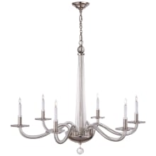Robinson 38"Large Chandelier with Clear Glass by E. F. Chapman