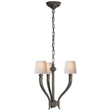 Ruhlmann 17" Small Chandelier with Natural Paper Shades by E. F. Chapman