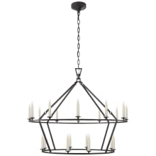 Darlana 40" Large Two-Tiered Ring Chandelier by E. F. Chapman