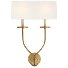 Symmetric 2 Light 20" Tall Wall Sconce