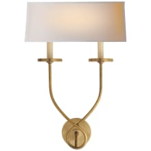Symmetric Twist 20" High Wall Sconce with Natural Paper Shade