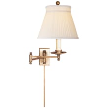 Dorchester 15" High Plug-In Wall Sconce with Cotton Shade