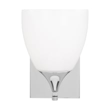 Toffino 9" Tall Bathroom Sconce with Frosted Glass Shade