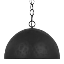 Whare 24" Wide Pendant with Hammered Metal Shade