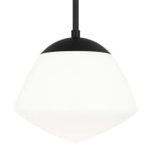 Milne 16" Wide Pendant with Milk Glass Shade