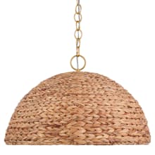 Cay 3 Light 24" Wide Pendant with Seagrass Shade