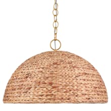 Cay 3 Light 36" Wide Pendant with Seagrass Shade