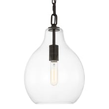 Magnus 10" Wide Mini Pendant with Clear Glass Shade
