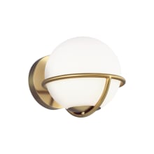 Apollo Single Light 7" Tall Bathroom Sconce with Frosted Glass Shade
