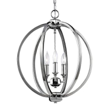 Corinne 3 Light 17" Wide Taper Candle Pendant