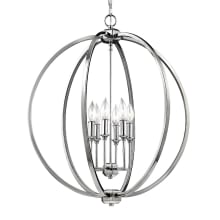 Corinne 6 Light 25" Wide Taper Candle Style Chandelier