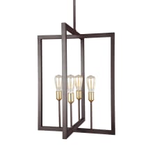 Finnegan 4 Light 21" Wide Abstract Square Chandelier