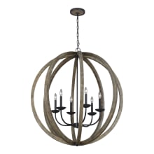Allier 6 Light 38" Wide Taper Candle Style Chandelier