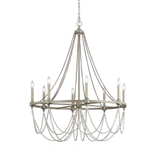 Beverly 8 Light 36" Wide Beaded Candle Style Chandelier